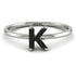 K Letter - Initial White Gold Diamond Ring